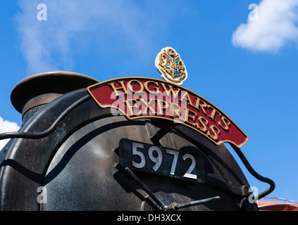 La scuola di Hogwarts Express treno nel mondo di Wizarding di Harry Potter, Isole di avventura, Universal Orlando Resort di Orlando, Florida, Stati Uniti d'America Foto Stock