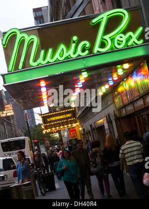 Music Box Theatre Marquee, NYC Foto Stock