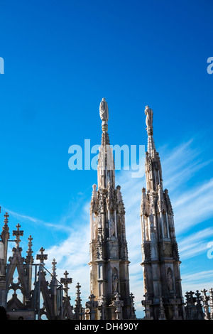 I campanili del dome roof top a Milano Foto Stock