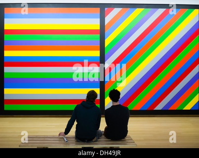 Pittura Wall Drawing #1084 da Sol Lewitt a Stedelijk Museum di Amsterdam Paesi Bassi Foto Stock