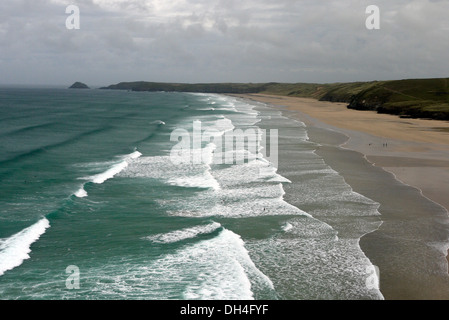 Perranporth beach, Perranporth, Cornwall, Regno Unito Foto Stock