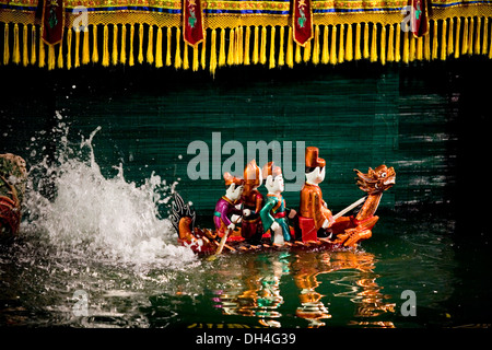 Burattini. Acqua Puppet Theatre Thang Long. Hanoi, Vietnam, in Asia. Foto Stock