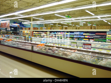 Supermercato corsia a Toronto in Canada Foto Stock