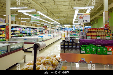 Supermercato corsia a Toronto in Canada Foto Stock