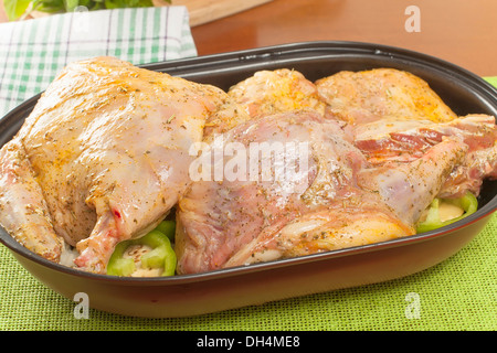 Coypu carne preparata per la tostatura in forno Foto Stock