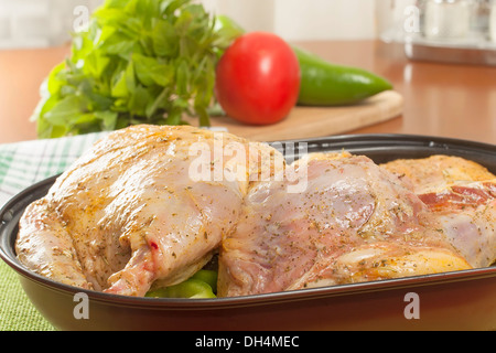 Coypu carne preparata per la tostatura in forno Foto Stock