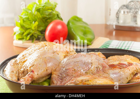 Coypu carne preparata per la tostatura in forno Foto Stock