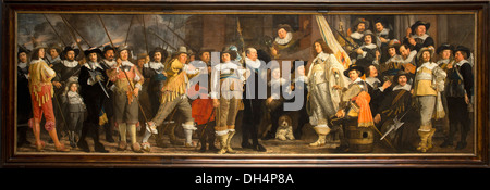 Holland Amsterdam, Rijksmuseum. I funzionari e gli altri membri della milizia del distretto VIII in Amsterdam, Bartholomeus van der Helst Foto Stock