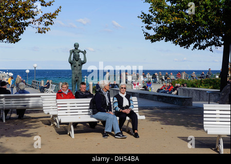 Lungomare di Kuehlungsborn-East, Mecklenburg-Hither Pomerania Occidentale, Germania Foto Stock