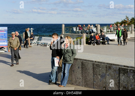 Lungomare di Kuehlungsborn-East, Mecklenburg-Hither Pomerania Occidentale, Germania Foto Stock