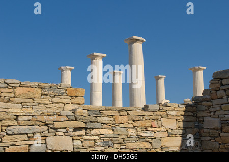 Le rovine di Delos, Grecia Foto Stock