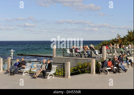 Lungomare di Kuehlungsborn-East, Mecklenburg-Hither Pomerania Occidentale, Germania Foto Stock