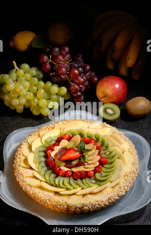 Torta di frutta Foto Stock