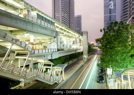 Chong Nonsi stazione BTS dello skytrain,, Bangkok, Thailandia Foto Stock