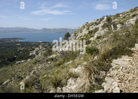 Vista da Talaia de Alcudia su Mallorca Foto Stock