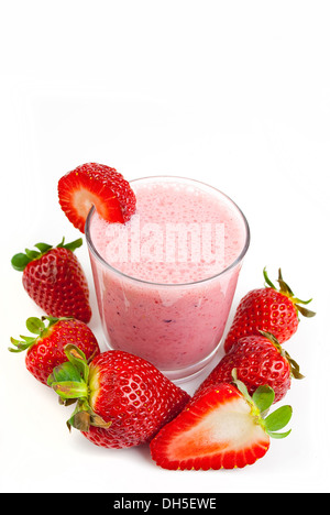 Frullato di fragole Foto Stock