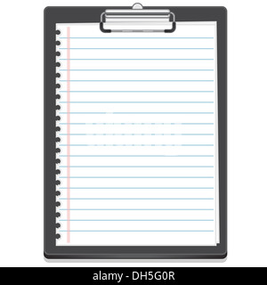 Icona degli Appunti con la carta Foto Stock