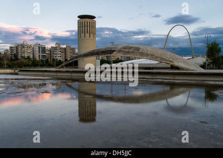 Expo, Rachid Karame fiera internazionale, Tripoli, Libano. L'architetto brasiliano Oscar Niemeyer è stata la pianificazione della zona in Foto Stock