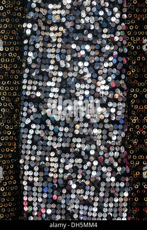 Il Vietnam, Ho Chi Minh City, il quartiere di Cholon, paillettes cuciti su un tessuto Foto Stock