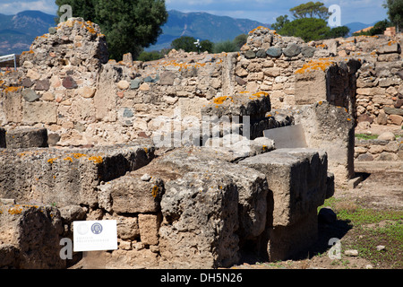 Rovine di Nora, Multiuso dimora nel sud della Sardegna Foto Stock