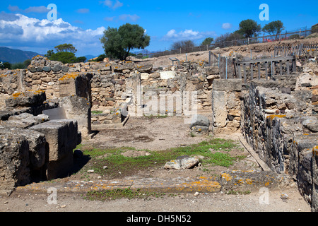 Rovine di Nora, Multiuso dimora nel sud della Sardegna Foto Stock