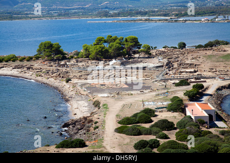 Rovine di Nora in Sardegna meridionale - Italia Foto Stock