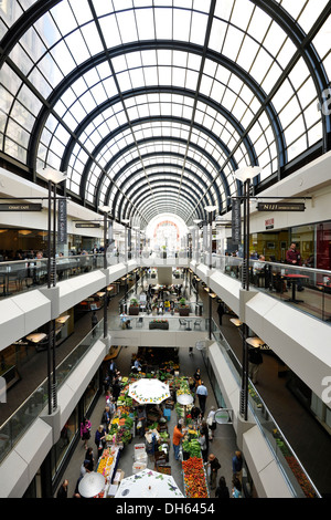 Mercato degli Agricoltori, Crocker Galleria, dal Quartiere Finanziario di San Francisco, California, Stati Uniti d'America, USA, PublicGround Foto Stock