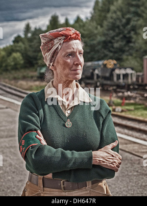 Quaranta. weekend Embsay Bolton Abbey Steam Railway Foto Stock