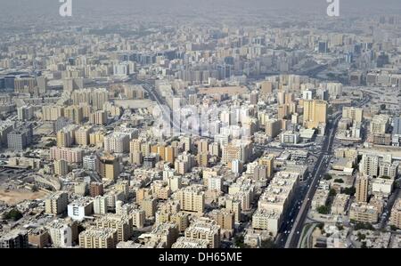 Vista aerea di Doha, Qatar, 29 agosto 2013. Foto: Britta Pedersen/dpa Foto Stock