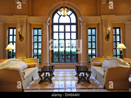 La lobby, hotel 5 stelle di lusso, il casinò veneziano, Las Vegas, Nevada, Stati Uniti Foto Stock