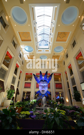 Interno, lobby, hotel di lusso, casinò, Palazzo, Las Vegas, Nevada, Stati Uniti Foto Stock