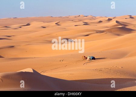 Ubari dune di sabbia nel deserto libico, Sahara, Libia, Nord Africa Foto Stock