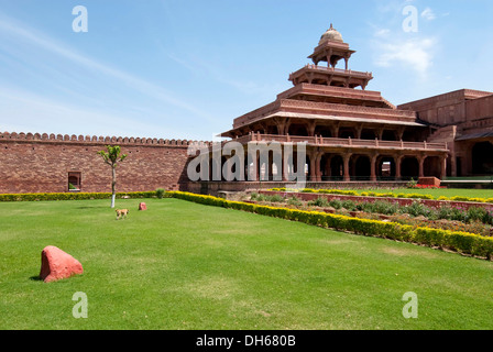 Panch Mahal, Fatehpur Sikri, Uttar Pradesh, India, Asia Foto Stock