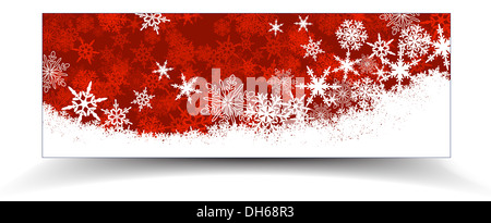 I fiocchi di neve - il simbolo del fiocco di neve Banner Web con spazio di copia Foto Stock