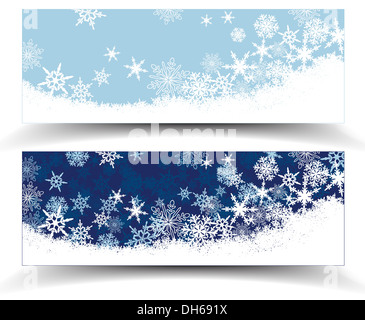 I fiocchi di neve - il simbolo del fiocco di neve di banner per il Web con spazio di copia Foto Stock
