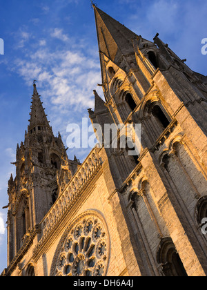 Cattedrale di Nostra Signora di Chartres, la cattedrale di Notre-dame de Chartres chartres, Eure-et-Loir, Francia, Europa publicground Foto Stock