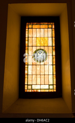 Vetrata, San Juan (Cattedrale di San Giovanni Battista), Puerto Rico Foto Stock