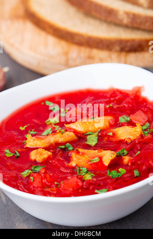 Ucraina e Russia nazionale rosso borsch Foto Stock