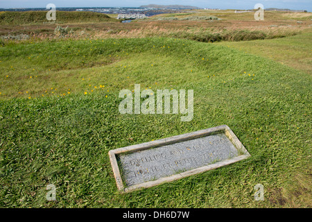 Canada, Terranova, L'Anse aux Meadows National Historic Site. Solo noto sito Viking in Nord America. Foto Stock