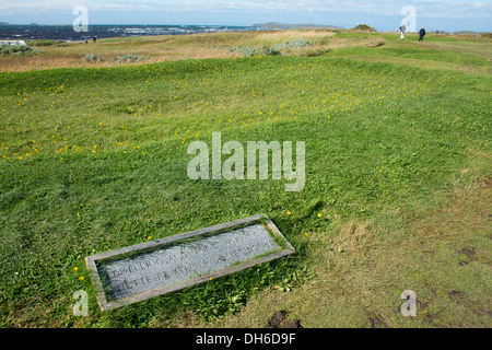 Canada, Terranova, L'Anse aux Meadows National Historic Site. Solo noto sito Viking in Nord America. Foto Stock