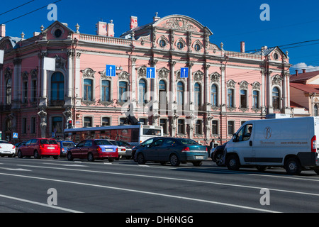 Palazzo Beloselsky-Belozersky sulla Nevsky Avenue Foto Stock