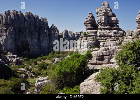 Rocce di El Torcal de Antequera riserva naturale Foto Stock