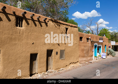 Il seicento De Vargas Street casa (il più "vecchia Houe negli Stati Uniti"), Santa Fe, New Mexico, NEGLI STATI UNITI Foto Stock