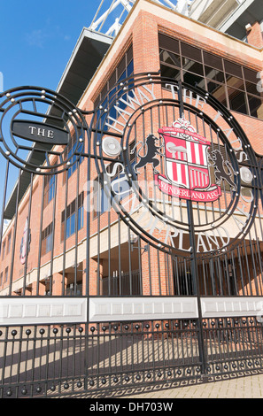 Cancelli stadio della Luce Sunderland SAFC, Tyne and Wear, England, Regno Unito Foto Stock