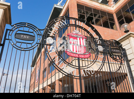 Cancelli a stadio della Luce Sunderland SAFC, Tyne and Wear, England, Regno Unito Foto Stock