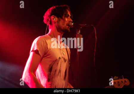 Tyson Ritter scarti All-American eseguire live al Garage Londra Inghilterra - 15.03.12 Foto Stock