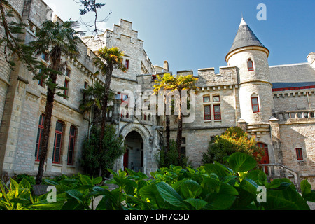 Il castello di Abbadie, Hendaye, Paese Basco. Foto Stock