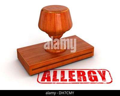Timbro di gomma allergy (percorso di clipping incluso) Foto Stock