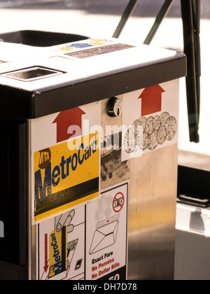 New York City Bus Farebox Foto Stock