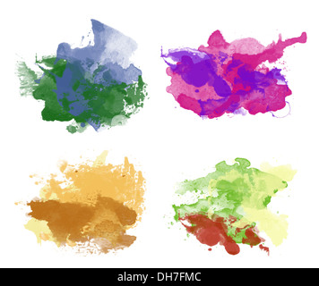Coloratissimi sfondi ad acquerello Foto Stock
